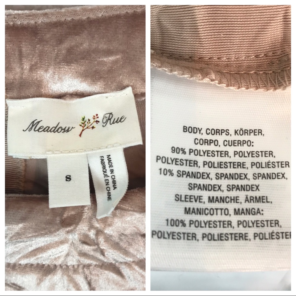 Anthropologie Meadow Rue Velvet Floral Top - I04 - Picture 8 of 8